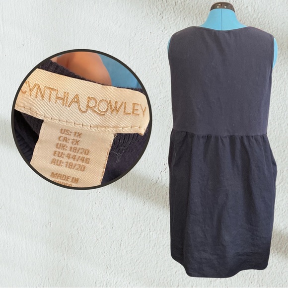 CYNTHIA RAWLEY Textured Patchwork Dress | 1X - Picture 2 of 2